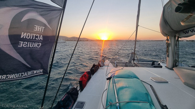 Croisière Wingfoil à bord d'un catamaran tout confort dans les Cyclades