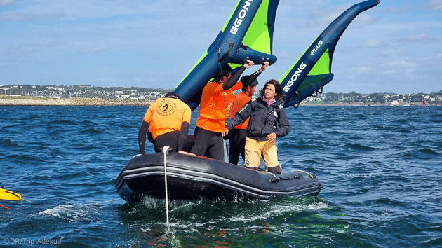 Vacances de rêve dans la baie de Morlaix pour progresser en wingfoil